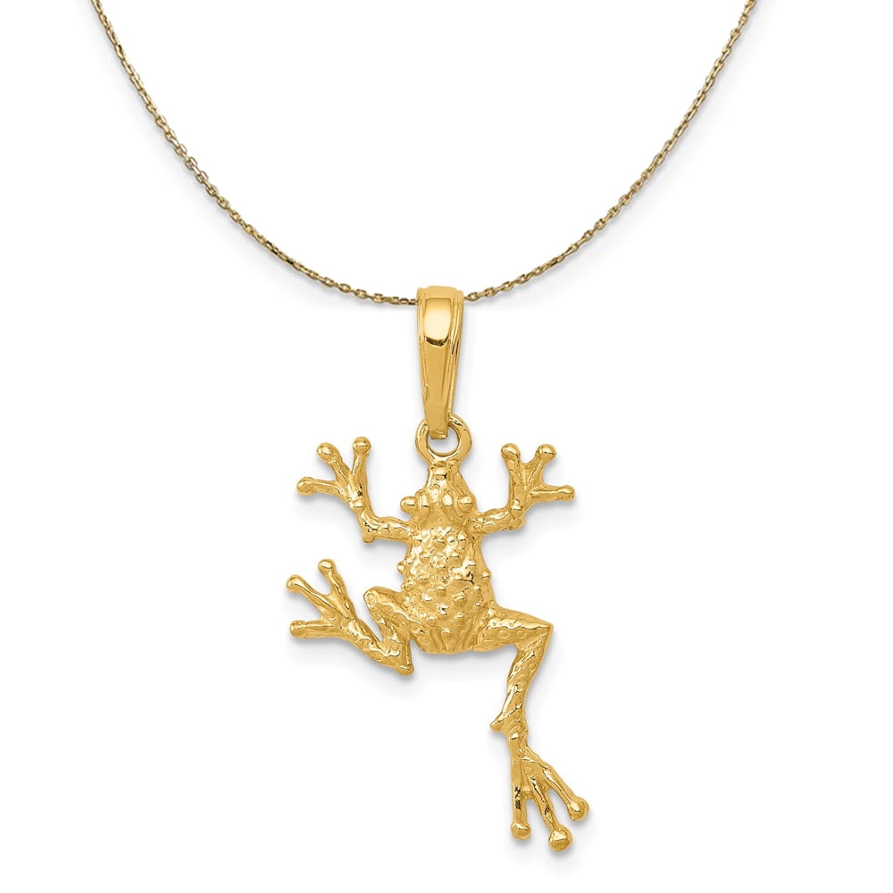 Gold Frog Necklace - Jewel Thief Brighton